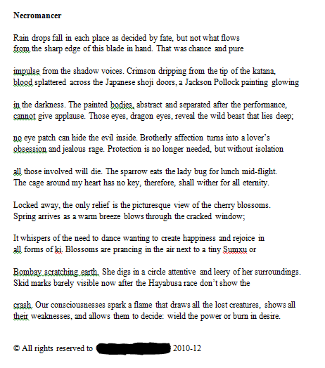 My Poetry: Necromancer